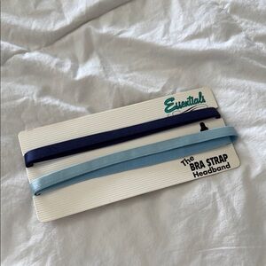Essentials Blue and Navy Bra Strap Headband Set